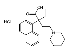 2-ethyl-2-naphthalen-1-yl-4-piperidin-1-ylbutanoic acid,hydrochloride Structure