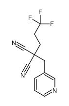 2-(pyridin-3-ylmethyl)-2-(3,3,3-trifluoropropyl)propanedinitrile结构式