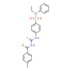 N-{[(4-{[ethyl(phenyl)amino]sulfonyl}phenyl)amino]carbonothioyl}-4-methylbenzamide Structure