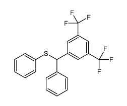 1-[phenyl(phenylsulfanyl)methyl]-3,5-bis(trifluoromethyl)benzene Structure