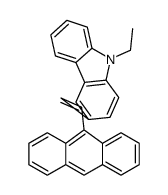 3-(2-anthracen-9-ylethenyl)-9-ethylcarbazole结构式