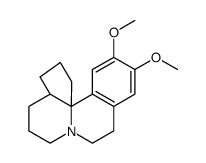 11,12-dimethoxy-2,3,3a,4,5,6,8,9-octahydro-1H-cyclopenta[2,3]pyrido[2,1-a]isoquinoline结构式