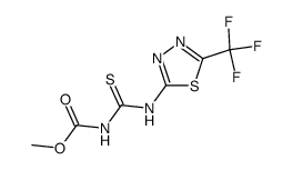 4-(5-trifluoromethyl-[1,3,4]thiadiazol-2-yl)-3-thio-allophanic acid methyl ester Structure