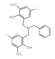 Phenol,2,2'-[[(phenylmethyl)imino]bis(methylene)]bis[4-chloro-6-methyl- (9CI)结构式