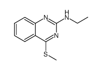 2-ethylamino-4-methylthioquinazoline结构式