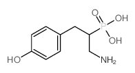 [1-amino-3-(4-hydroxyphenyl)propan-2-yl]phosphonic acid结构式