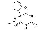 5-(2-Cyclopentenyl)-5-(1-propenyl)barbituric acid Structure