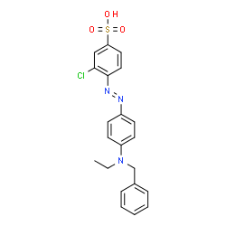 4-[[4-[(benzyl)ethylamino]phenyl]azo]-3-chlorobenzenesulphonic acid结构式
