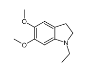 1-ethyl-5,6-dimethoxy-2,3-dihydroindole结构式