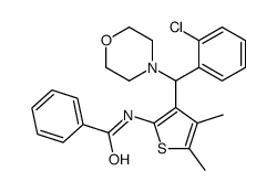 N-[3-[(2-chlorophenyl)-morpholin-4-ylmethyl]-4,5-dimethylthiophen-2-yl]benzamide结构式