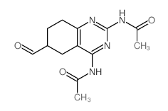 N-(4-acetamido-6-formyl-5,6,7,8-tetrahydroquinazolin-2-yl)acetamide结构式