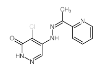4-chloro-5-((2Z)-2-(1-pyridin-2-ylethylidene)hydrazinyl)-2H-pyridazin-3-one structure