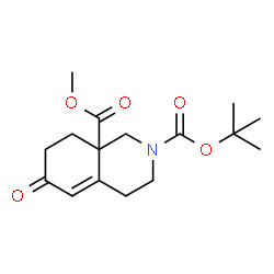 2-tert-butyl 8a-methyl 3,4,6,7,8,8a-hexahydro-6-oxoisoquinoline-2,8a(1H)-dicarboxylate结构式