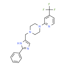 PIPERAZINE, 1-[(2-PHENYL-1H-IMIDAZOL-4-YL)METHYL]-4-[4-(TRIFLUOROMETHYL)-2-PYRIDINYL]-结构式