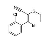 3-bromo-3-(2-chlorophenyl)-2-ethylsulfanylprop-2-enenitrile结构式