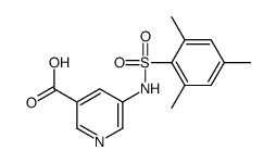 5-[(2,4,6-trimethylphenyl)sulfonylamino]pyridine-3-carboxylic acid结构式