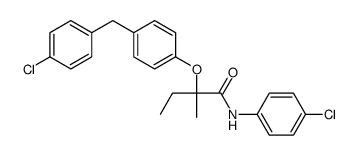 N-(4-chlorophenyl)-2-[4-[(4-chlorophenyl)methyl]phenoxy]-2-methylbutanamide Structure