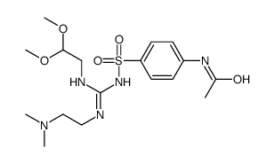 Acetamide, N-(4-(((((2,2-dimethoxyethyl)amino)((2-(dimethylamino)ethyl )amino)methylene)amino)sulfonyl)phenyl)-结构式