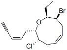 (2S,3S,5Z,8S,9S)-3-Bromo-8-chloro-2-ethyl-2,3,4,7,8,9-hexahydro-9-[(Z)-2-pentene-4-ynyl]oxonin Structure