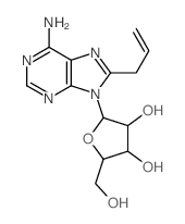 Adenosine,8-(2-propenyl)- (9CI) structure