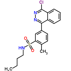 N-Butyl-5-(4-chloro-1-phthalazinyl)-2-methylbenzenesulfonamide结构式