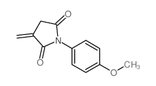 2,5-Pyrrolidinedione, 1- (4-methoxyphenyl)-3-methylene- Structure