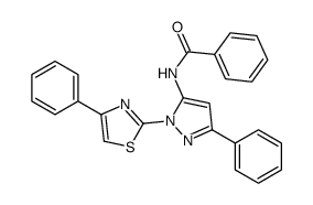 N-[5-phenyl-2-(4-phenyl-1,3-thiazol-2-yl)pyrazol-3-yl]benzamide Structure