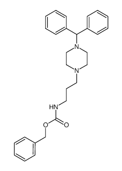 benzyl (3-(4-benzhydrylpiperazin-1-yl)propyl)carbamate结构式