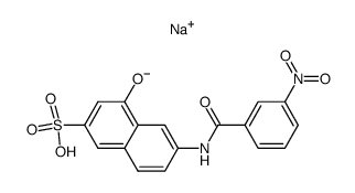 6-(m-nitrobenzamido)-4-hydroxy-2-naphthalenesulfonic acid, sodium salt结构式