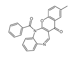 6-benzoyl-2-methylchromeno[2,3-b][1,5]benzodiazepin-13-one Structure