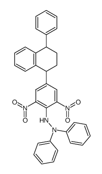 1-[2,6-dinitro-4-(1,2,3,4-tetrahydro-4-phenyl-1-naphthyl)-phenyl]-2,2-diphenylhydrazine结构式