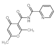 N-(2,6-dimethyl-4-oxo-pyran-3-carbonyl)pyridine-2-carboxamide picture