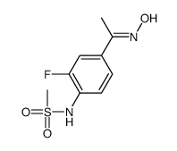 N-[2-fluoro-4-(N-hydroxy-C-methylcarbonimidoyl)phenyl]methanesulfonamide结构式