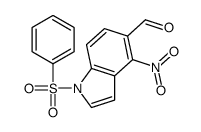 1-(benzenesulfonyl)-4-nitroindole-5-carbaldehyde结构式