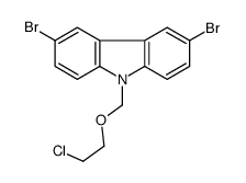 3,6-dibromo-9-(2-chloroethoxymethyl)carbazole Structure