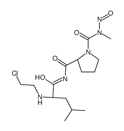 (2S)-2-N-[(2S)-2-(2-chloroethylamino)-4-methylpentanoyl]-1-N-methyl-1-N-nitrosopyrrolidine-1,2-dicarboxamide结构式