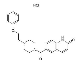 6-[4-(2-Phenoxyethyl)-1-piperazinylcarbonyl]carbostyril monohydrochloride Structure