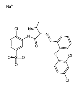 sodium 4-chloro-3-[4-[[2-(2,4-dichlorophenoxy)phenyl]azo]-4,5-dihydro-3-methyl-5-oxo-1H-pyrazol-1-yl]benzenesulphonate结构式