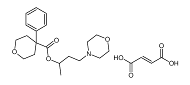 maleic acid, compound with 1-methyl-3-morpholinopropyl 4-phenyltetrahydro-2H-pyran-4-carboxylate (1:1) structure