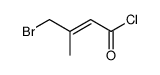 (E)-4-bromo-3-methyl-2-butenoyl chloride Structure