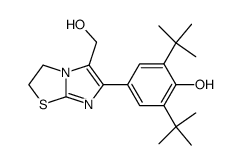 6-(3,5-di-tert-butyl-4-hydroxyphenyl)-5-hydroxymethyl-2,3-dihydroimidazo<2,1-b>thiazole Structure