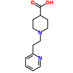 1-(2-PYRIDIN-2-YL-ETHYL)-PIPERIDINE-4-CARBOXYLIC ACID结构式