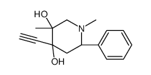 cis-1,3-Dimethyl-4-ethynyl-6-phenyl-3,4-piperidinediol structure