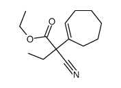 ethyl alpha-cyano-alpha-ethyl-1-cyclohepten-1-acetate structure