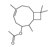 2,6,10,10-tetramethylbicyclo[7.2.0]undec-5-en-3-yl acetate structure
