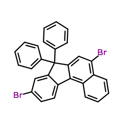 5,9-dibromo-7,7-diphenyl-7H-benzo[c]fluorene Structure