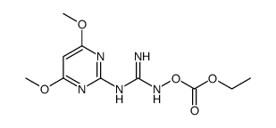 Carbonic acid, [[(4,6-dimethoxy-2-pyrimidinyl)amino]iminomethyl]azanyl ethyl ester Structure