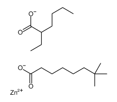 zinc,7,7-dimethyloctanoate,2-ethylhexanoate Structure