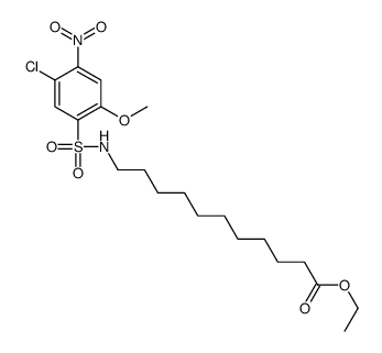 ethyl 11-[(5-chloro-2-methoxy-4-nitrophenyl)sulfonylamino]undecanoate结构式