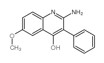 2-AMINO-4-HYDROXY-6-METHOXY-3-PHENYLQUINOLINE structure